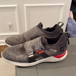 FootJoy Men's Black and Red Golf Slip-On Sneakers
